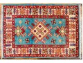 Hand Knotted Wool Pakistan Kazak Mat, 2' X 3', New