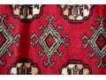 Hand Knotted Wool Pakistan Bokara Mat, 3'-1