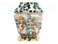 Italian Capodimonte Hand-painted Majolica Table Lamp