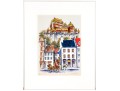 Claude Roy Ltd Ed. Print On Canvas Board, Building Facade With Horse And Carriage