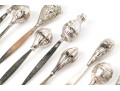 Collection Of 13 Vintage Sterling Silver Hors D'Oeuvres Serving Picks     2.005 Troy Ozs. 