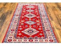 Hand-knotted Wool Pakistan Kazak Runner, 6'-5