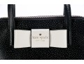 Kate Spade Matthews Street Black Leather And White Bow Top Handle Bag, NWT, Retail $328