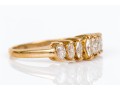 14k Yellow Gold Marquise Diamond Band Ring, App. 0.25 TCW, Size 5