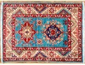 Hand-knotted Wool Kazak Accent Carpet, 3'-8