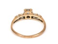 14k Yellow Gold Vintage Round Diamond Set Ring, App. 0.10 TCW, Size 6.75