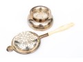 English Sterling Silver Tea Strainer Set