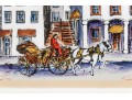 Claude Roy Ltd Ed. Print On Canvas Board, Building Facade With Horse And Carriage