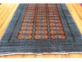 Signed Quality Hand-Knotted Wool Bokhara-Style Carpet, 9'-3 1/2