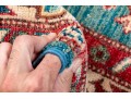 Hand Knotted Wool Pakistan Kazak, 3'-10