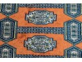 Signed Quality Hand-Knotted Wool Bokhara-Style Carpet, 9'-3 1/2