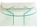 Glamorous Glass Double Pedestal Coffee Table