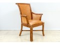Set Of Three Faux Bamboo And Rattan And Woven Back Armchair - Frames