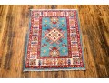 Hand Knotted Wool Pakistan Kazak Mat, 2' X 3', New