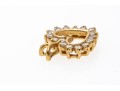 14k Yellow Gold Lovely Round Diamond Set Heart Pendant, App. 0.32 TCW