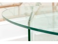 Glamorous Glass Double Pedestal Coffee Table