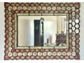 Large Decorative Gilt Wood And Gesso And Polychrome Floral Embellished Mirror