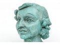 Painted Bronze Bust In The Manner Of Jacob Epstein (American-British, 1880-1959) 