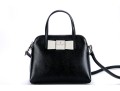Kate Spade Matthews Street Black Leather And White Bow Top Handle Bag, NWT, Retail $328