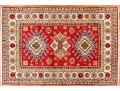 Hand Knotted Wool Pakistan Kazak Mat, 3'-4