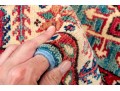 Hand Knotted Wool Pakistan Kazak Mat, 2' X 3', New