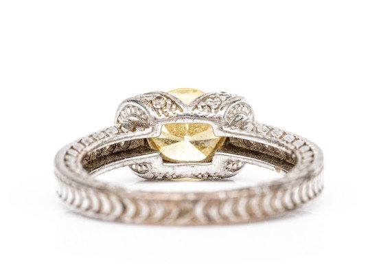 Sterling Silver Ornate Duo Of Matching Cz Set Rings, Size 6.75