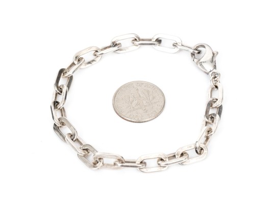 Tiffany & Co. Sterling Silver Stylish Oval Link Bracelet