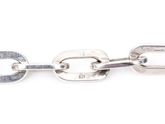 Tiffany & Co. Sterling Silver Stylish Oval Link Bracelet