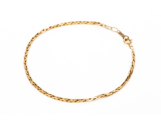 14k Yellow Gold Simple Link Style Bracelet