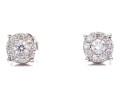 Effy 14k White Gold Lovely Diamond Cluster Earrings, App. 0.44 TCW Retail: $1,850.00