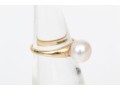 Tiffany & Co. 14k Yellow Simple Cultured Freshwater Pearl Solitaire Ring, Size 3, See Note