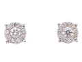 Effy 14k White Gold Lovely Diamond Cluster Earrings, App. 0.44 TCW Retail: $1,850.00