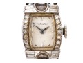 Hamilton Vintage Platinum And Diamond Case Wristwatch, Gold Filled Buckle, As-is