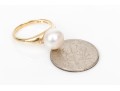 Tiffany & Co. 14k Yellow Simple Cultured Freshwater Pearl Solitaire Ring, Size 3, See Note