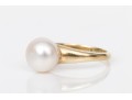 Tiffany & Co. 14k Yellow Simple Cultured Freshwater Pearl Solitaire Ring, Size 3, See Note