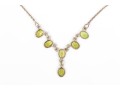 Sterling Silver Striking Bezel Set Peridot Necklace