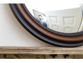 Laura Barton 17” Convex Mirror In Faux Wood Finish