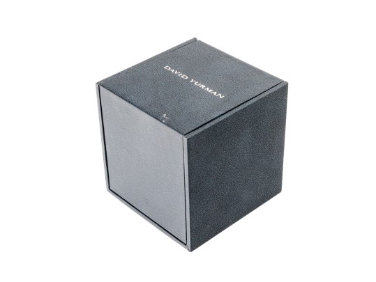 David Yurman Sterling Silver Fabulous Rope Length Logo Station And Box Chain Necklace, With Box