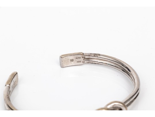 Gucci Sterling Silver Knotted Cuff Bracelet