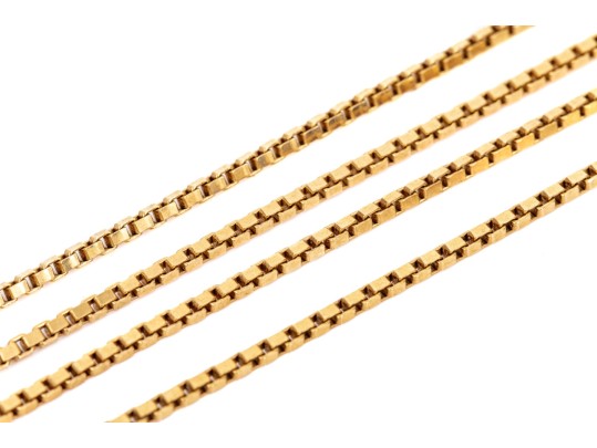 14k Yellow Gold Simple Box Style Chain
