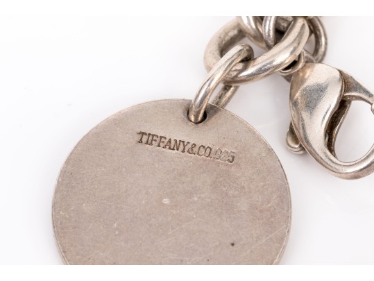 Tiffany & Co. Sterling Silver Classic Chunky Link Bracelet With Disc Charm