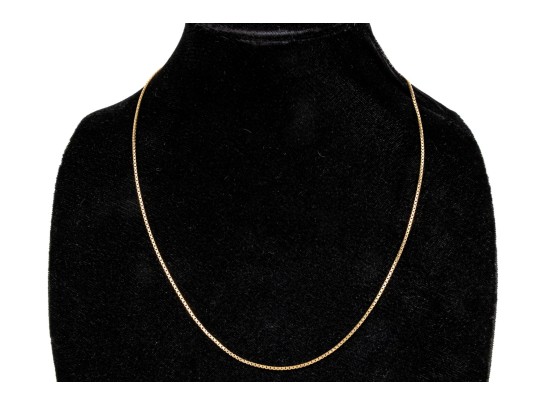 14k Yellow Gold Simple Box Style Chain