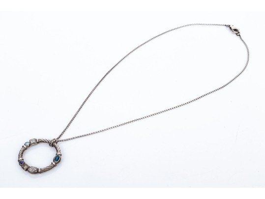 David Yurman Sterling Silver Colored Stone And Diamond 