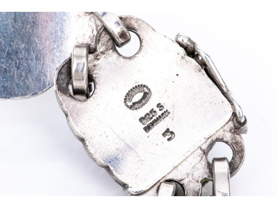 Georg Jensen Sterling Silver And Moonstone Set Bracelet, Pattern #3, Circa 1927