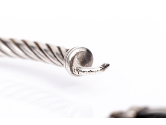 David Yurman Sterling Silver Petite Black Onyx And Diamond 