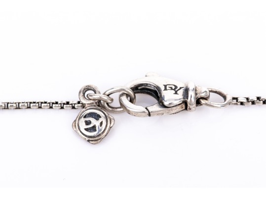 David Yurman Sterling Silver Special Edition Starburst Pendant And Chain, With Pouch