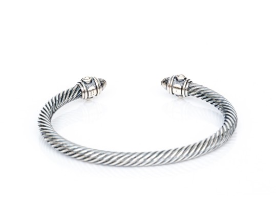 David Yurman Sterling And Black Diamond 