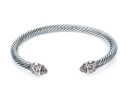 David Yurman Sterling And Black Diamond 