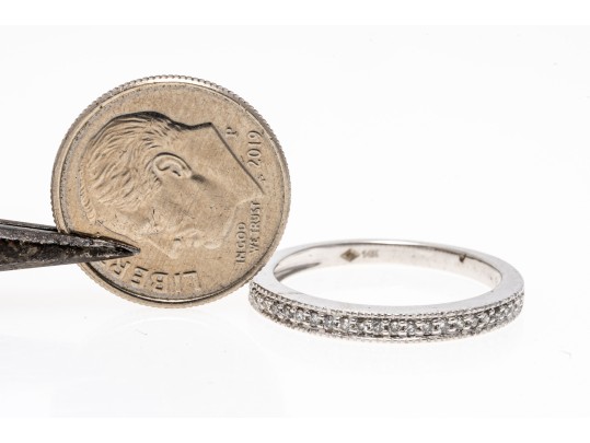 Platinum Prong Set Diamond Eternity Band App. 0.58 TCW, Size 6.25