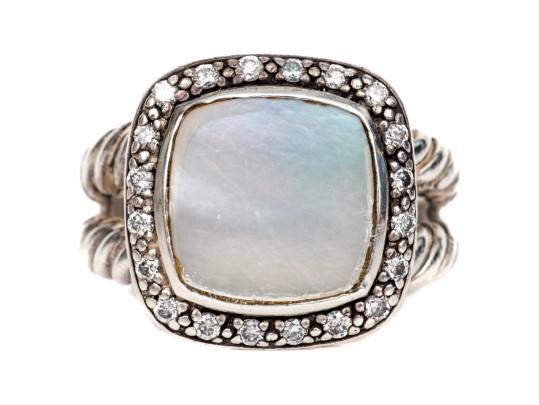 David Yurman Sterling Silver Mother-of-pearl And Diamond 
